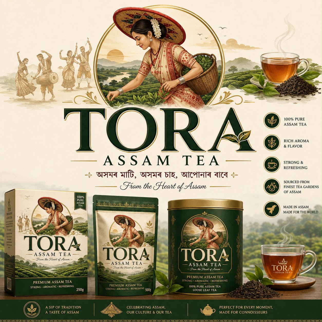 TORA Assam Tea premium Assam tea brand associated with Ashok Kumar Neog